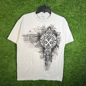 Del‎ Sol Maui Graphic T Shirt Mens Medium Gray Tribal Surf Cotton Tee